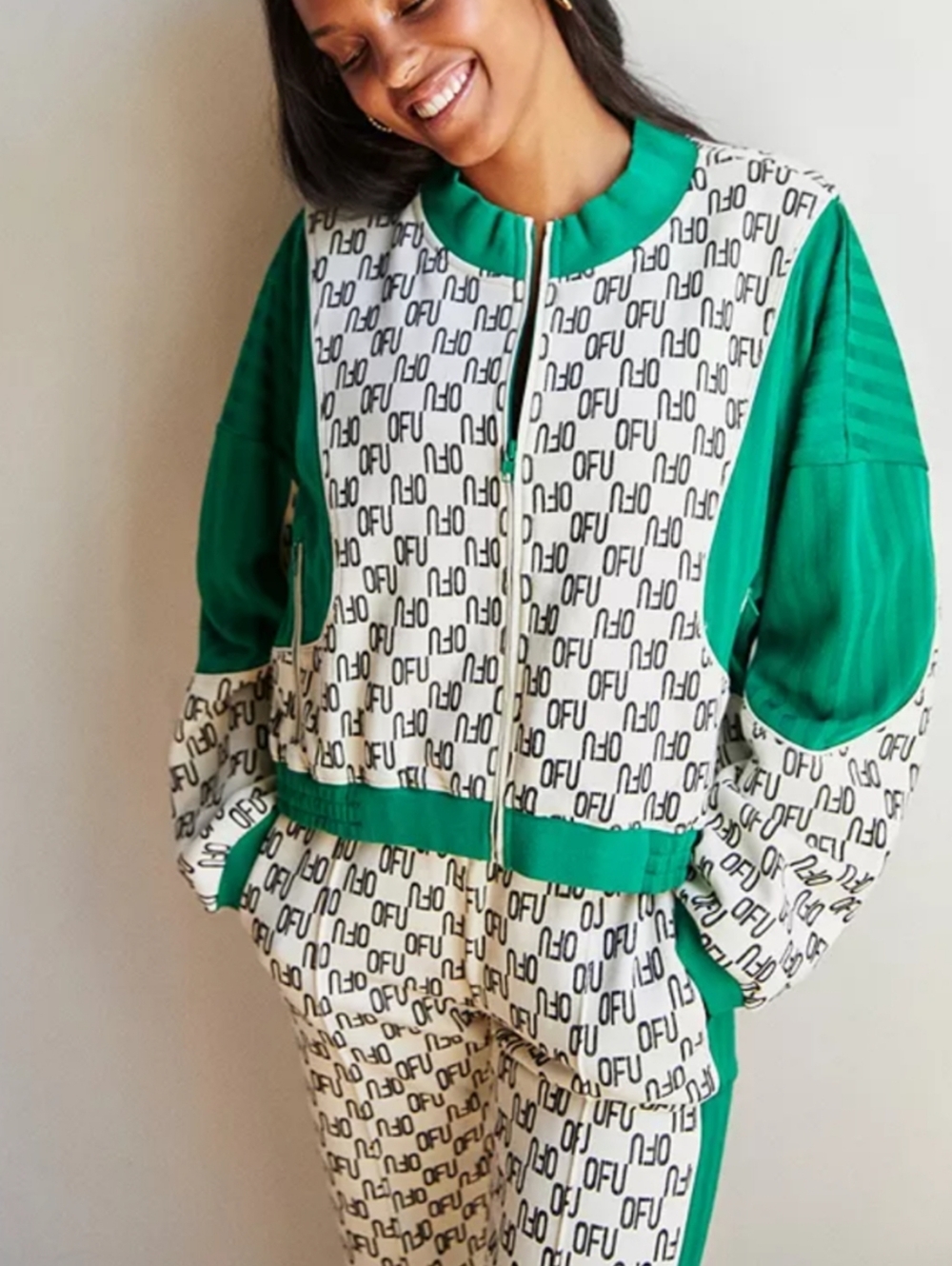 Urban Outfitters Out From Under Carter Logo Zip-Through Jacket Pants Set